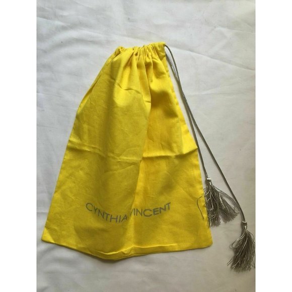 Cynthia Vincent DustBag Yellow 13.5" x 11.2" - Picture 4 of 6